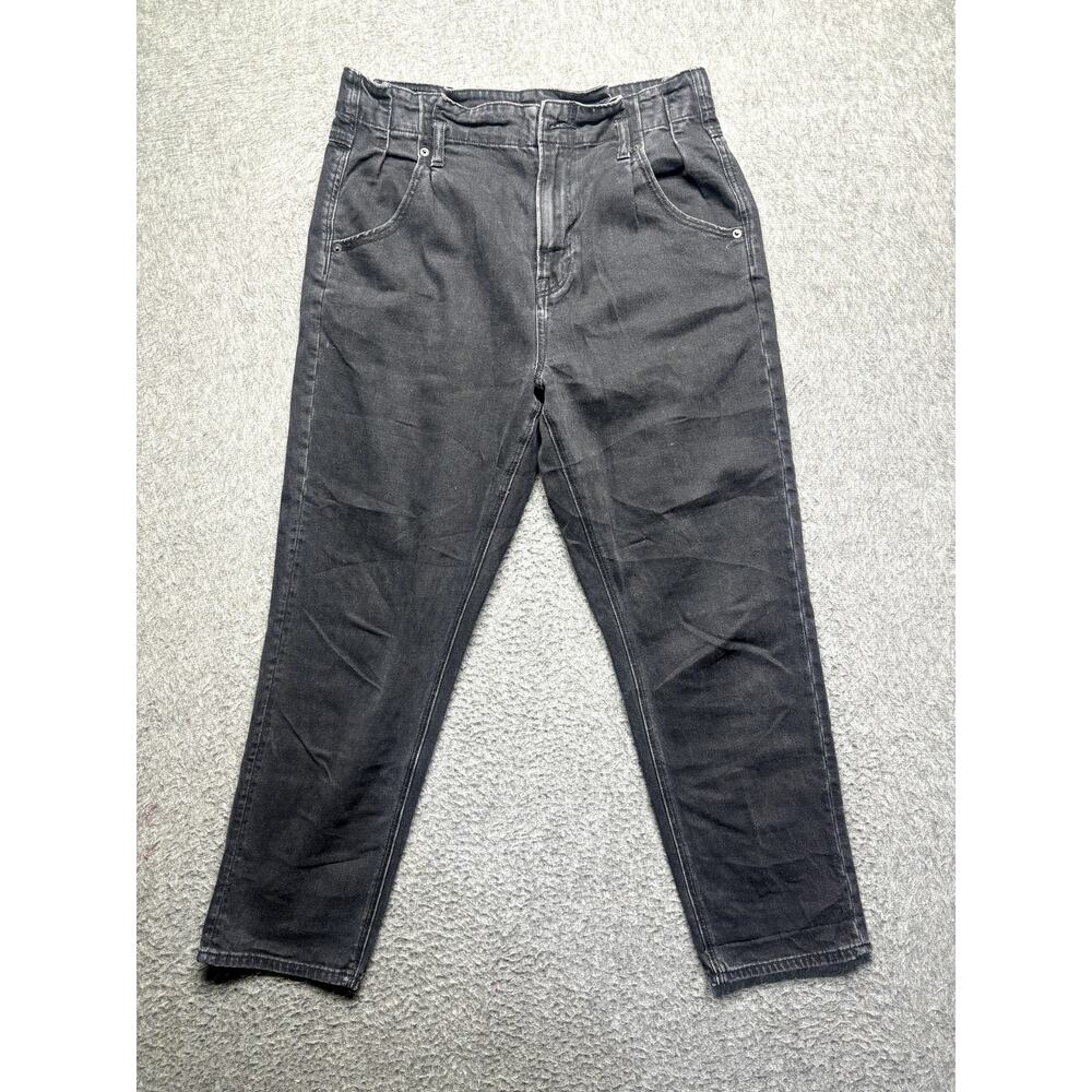 American Eagle Women Stretch Jean Size 10 Regular – Black High Rise Straight Fit